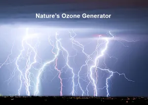 Image of lightning saying 'Nature's Ozone Generator'